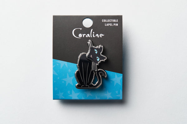 Coraline Cat Enamel Pin Image