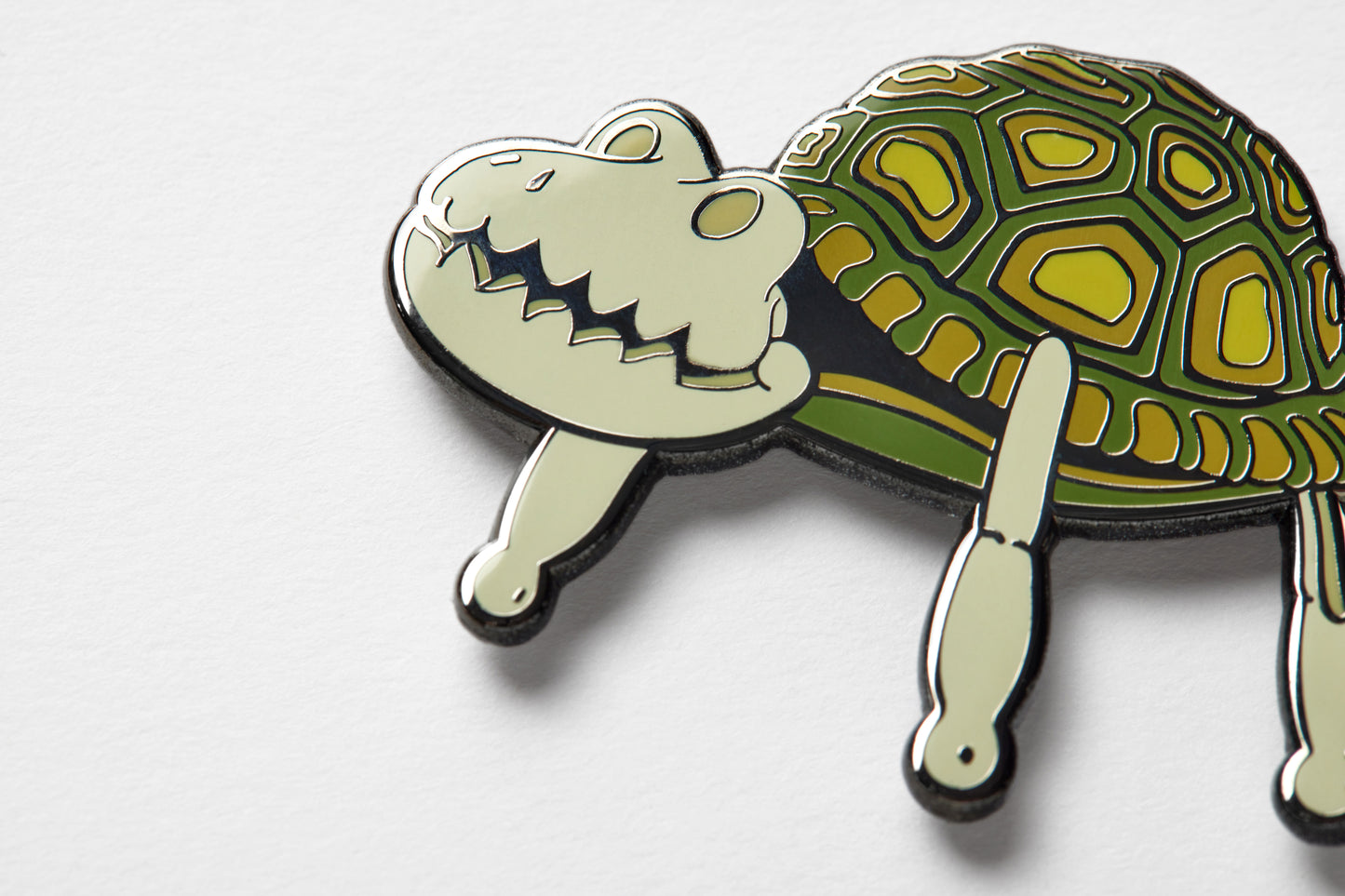 Coraline turtle toy enamel pin