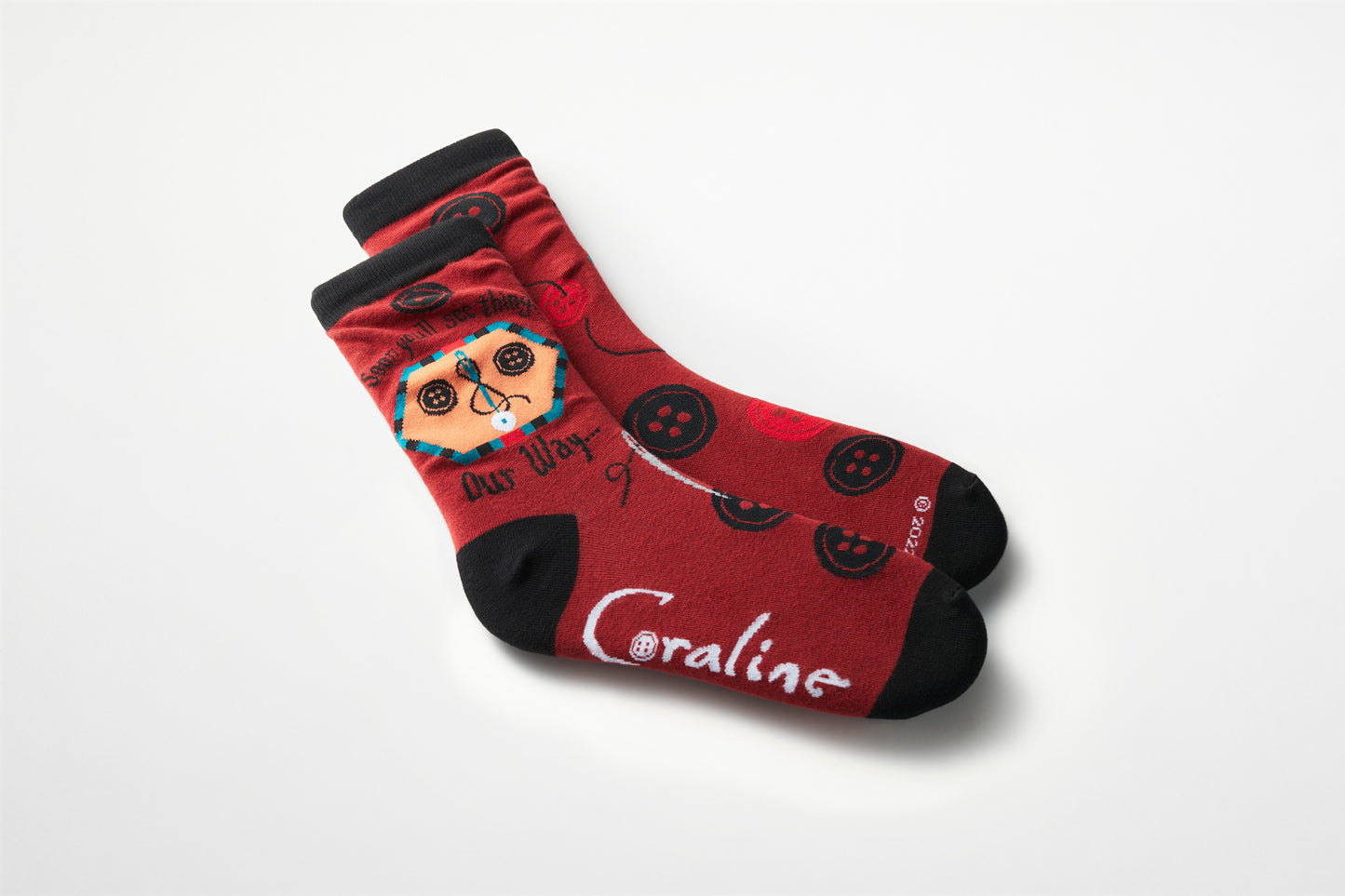 Coraline Button Box Socks