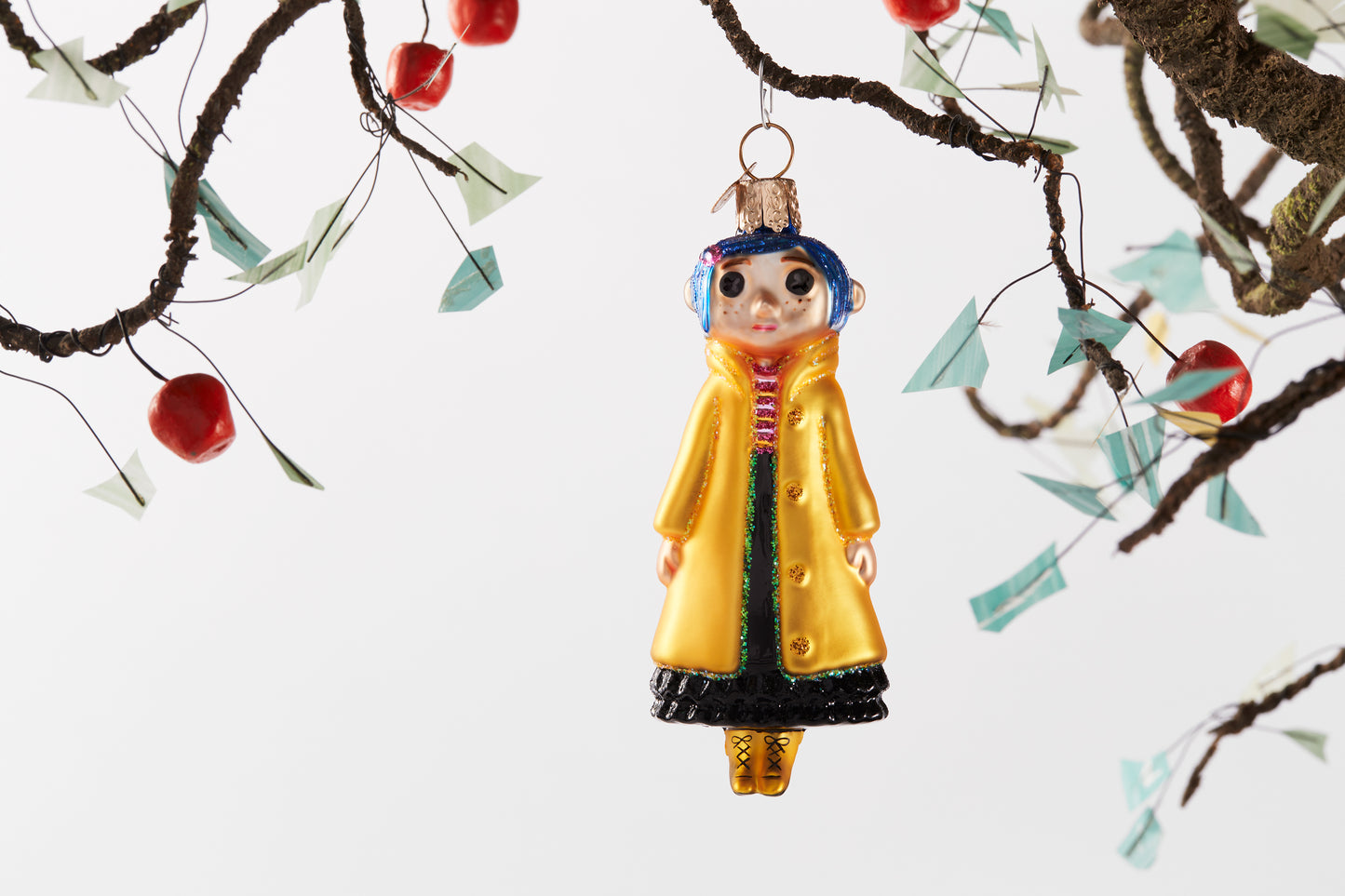 Coraline Doll Glass Ornament