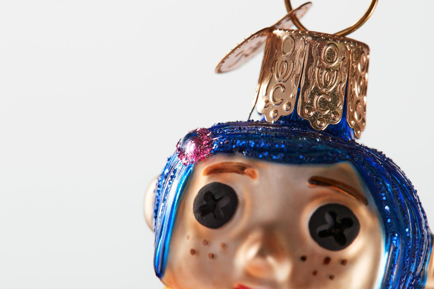 Coraline Doll Glass Ornament