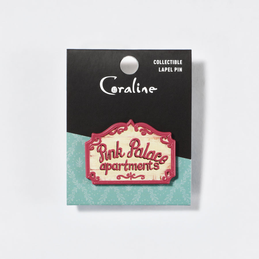 Coraline Pink Palace Enamel Pin Image