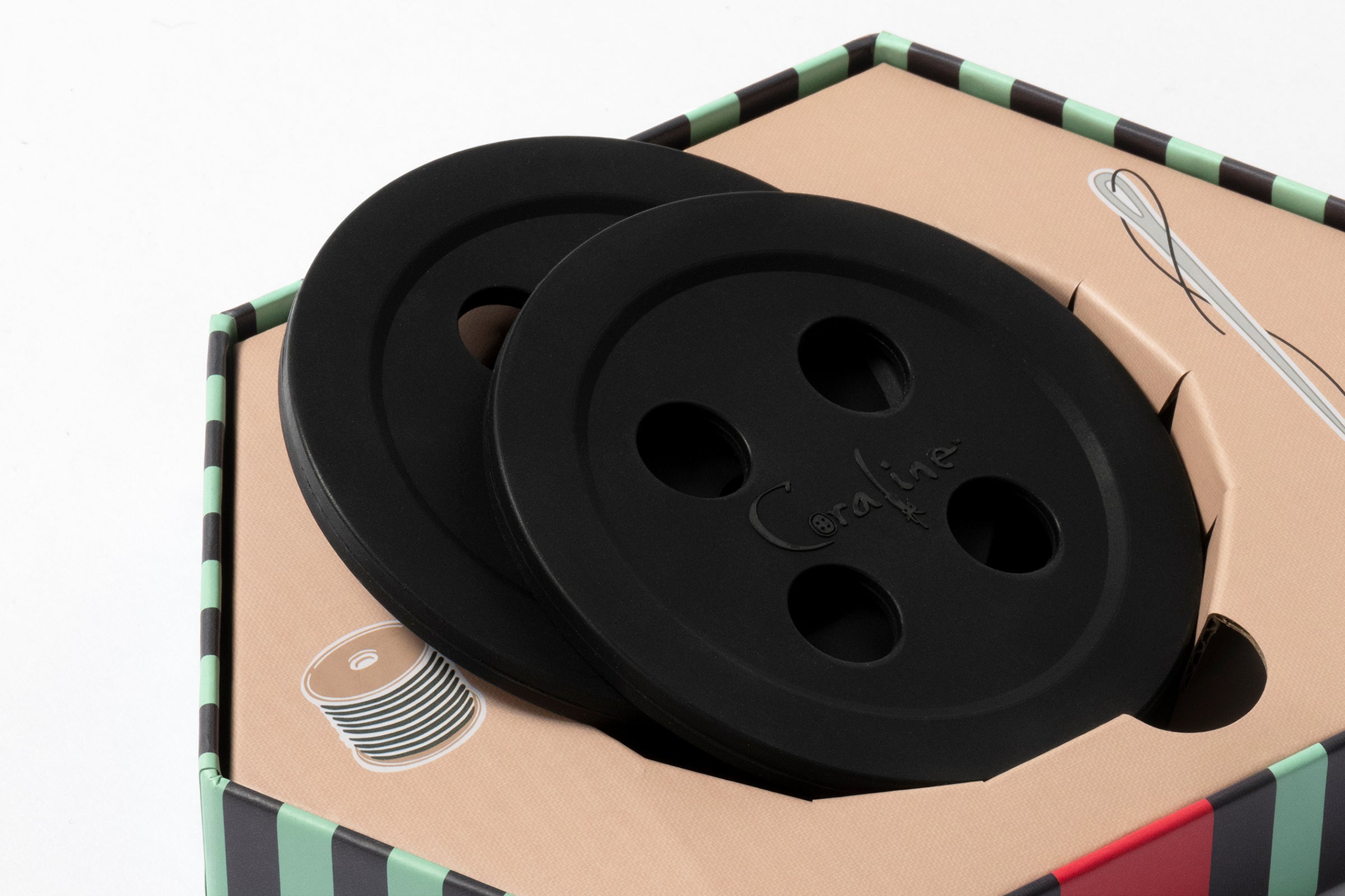 Coraline Button Coaster Set