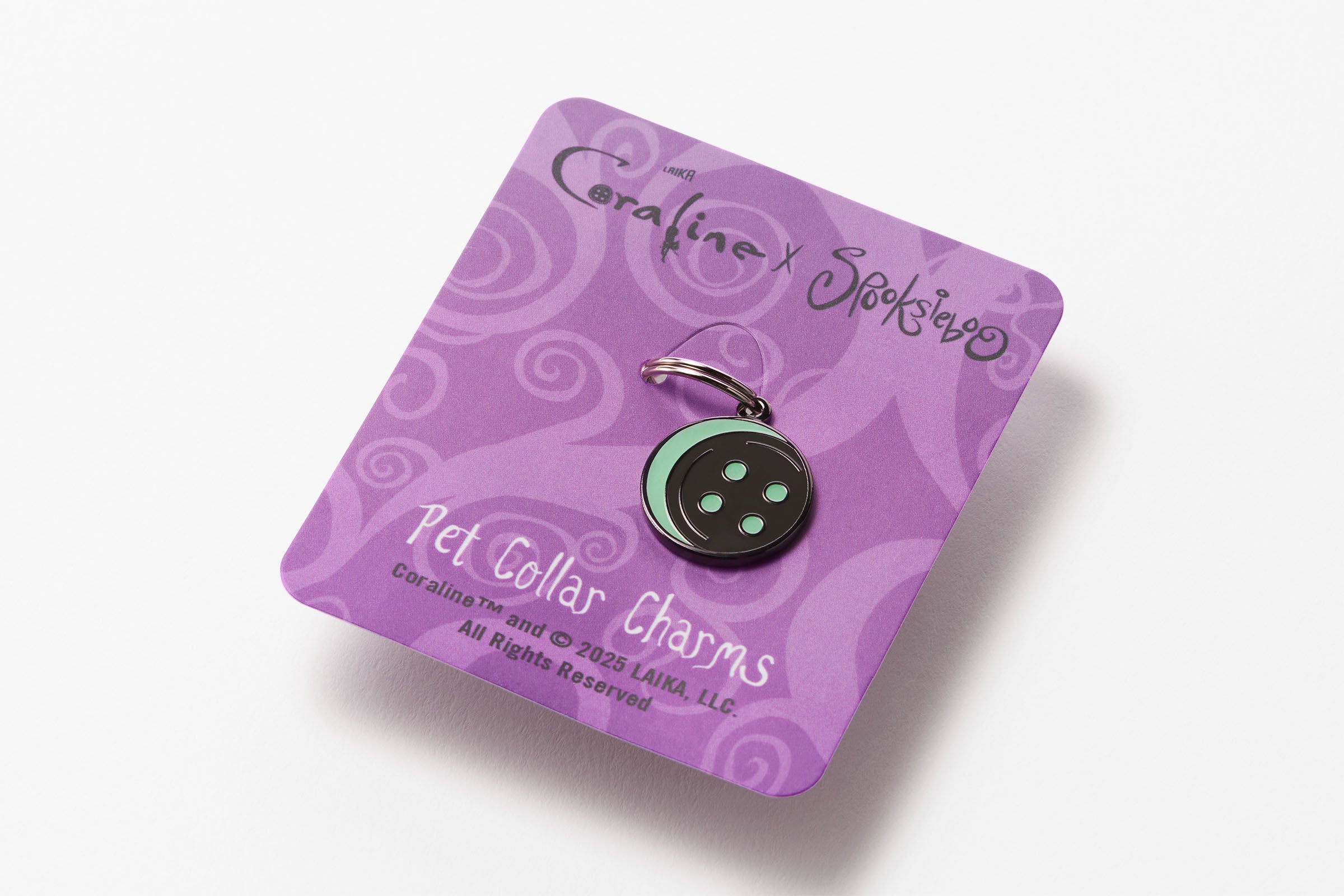 Coraline Button Moon Pet Collar Charm