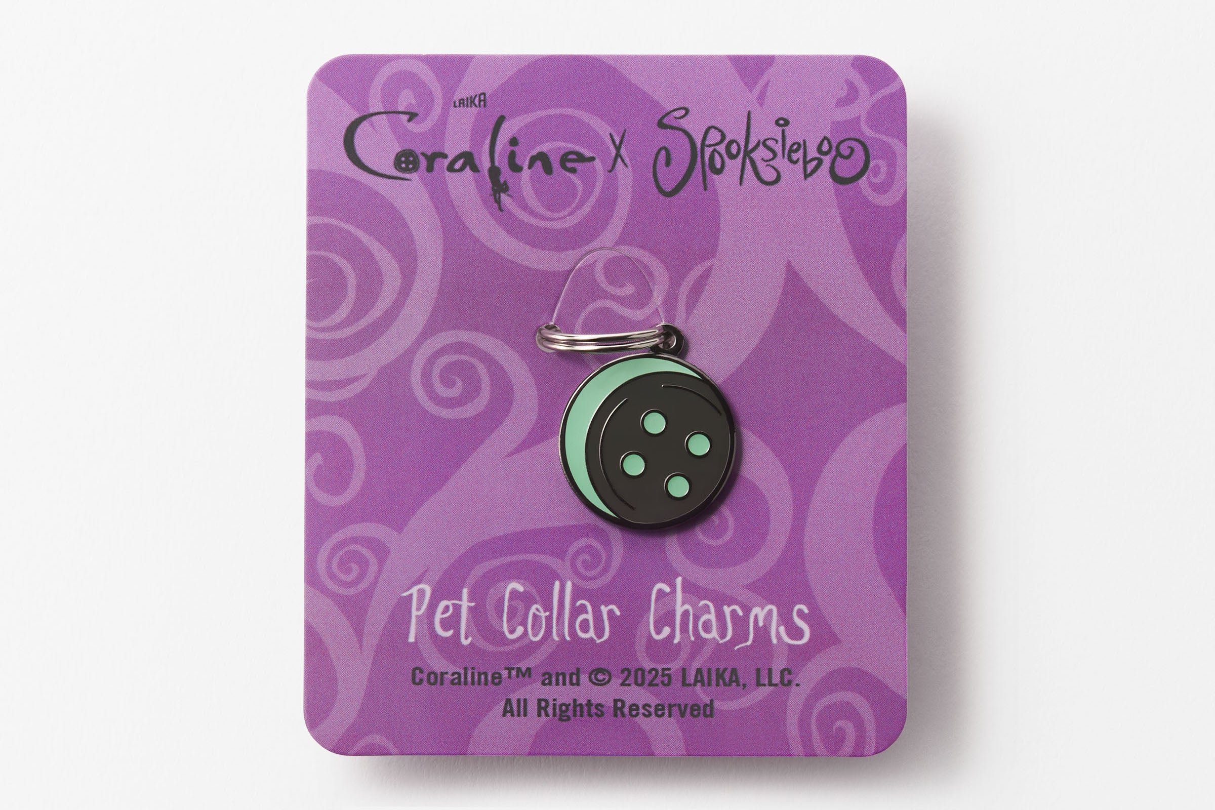Coraline Button Moon Pet Collar Charm