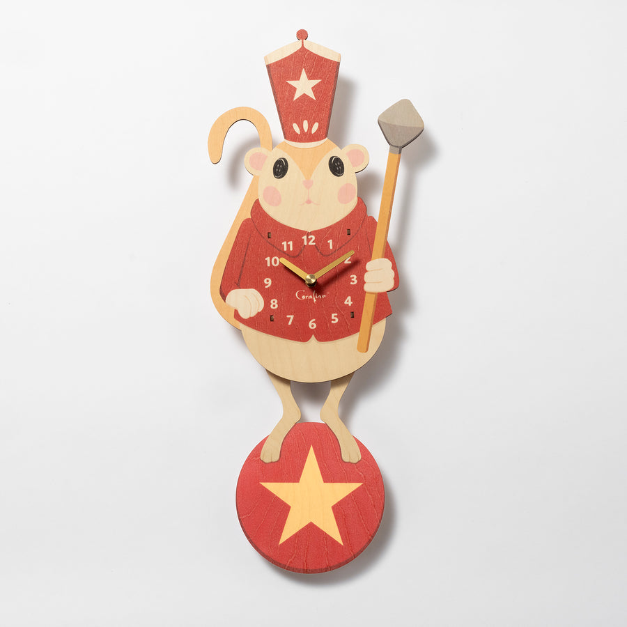 Coraline Circus Mouse Pendulum Clock Image