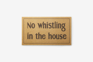 Coraline "No Whistling" Door Mat