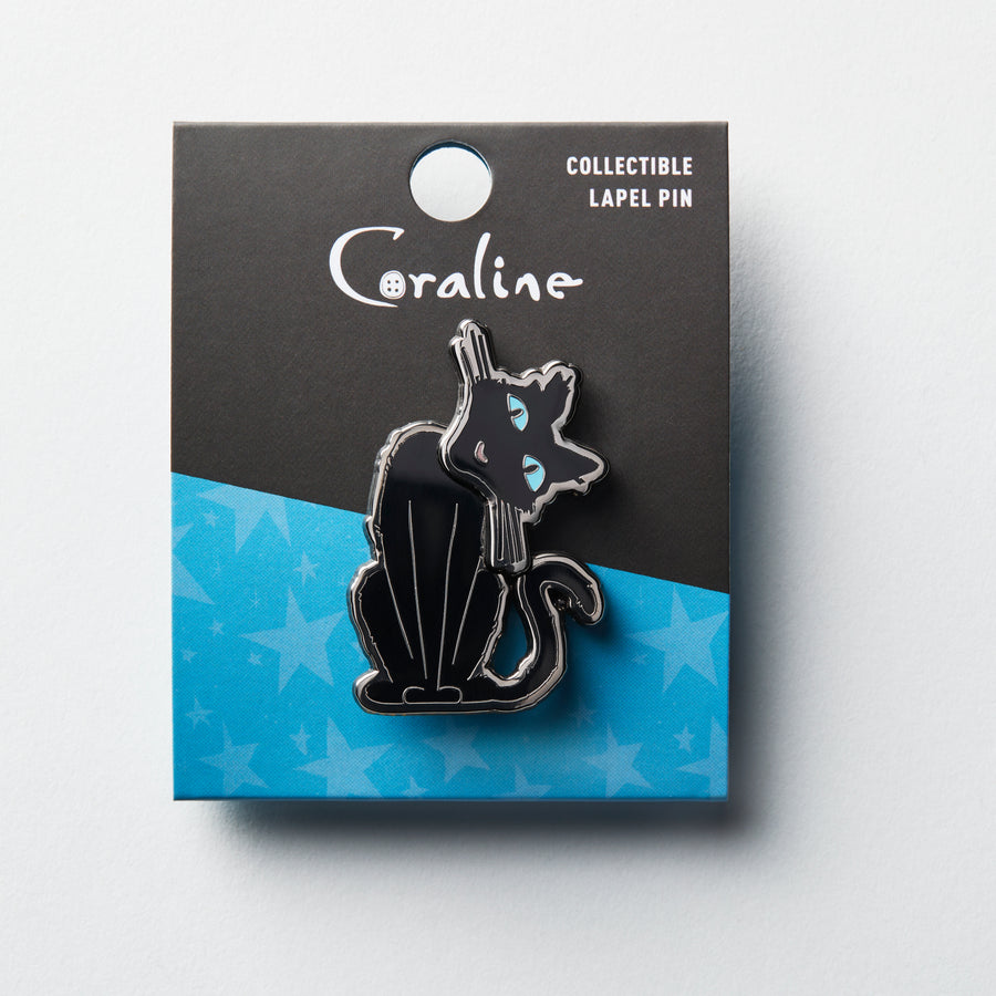 Coraline Cat Enamel Pin Image