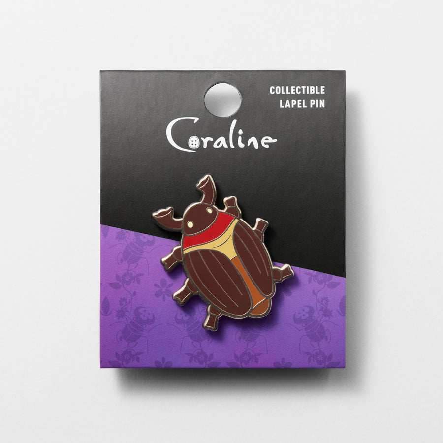 Coraline Cocoa Beetle Enamel Pin Image