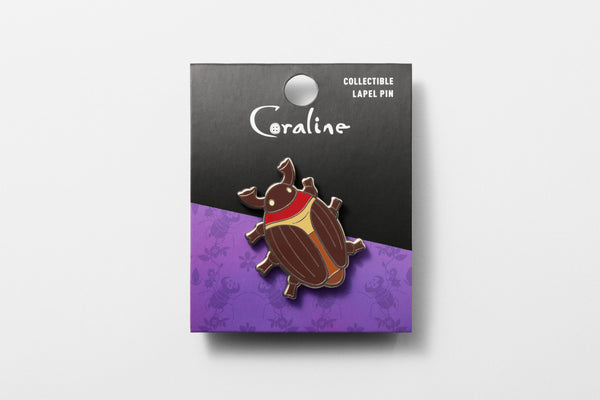 Coraline Cocoa Beetle Enamel Pin Image