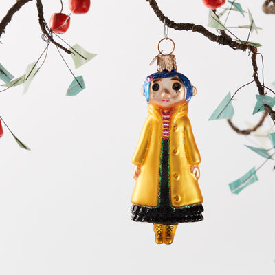 Coraline Doll Glass Ornament