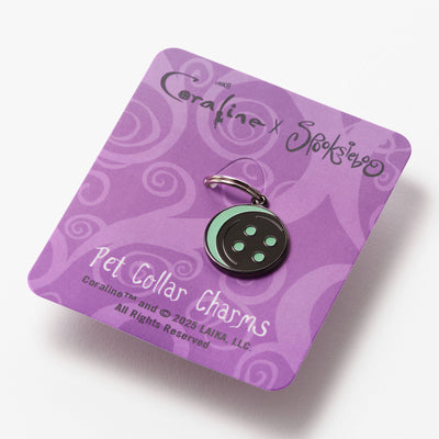 Coraline Button Moon Pet Collar Charm