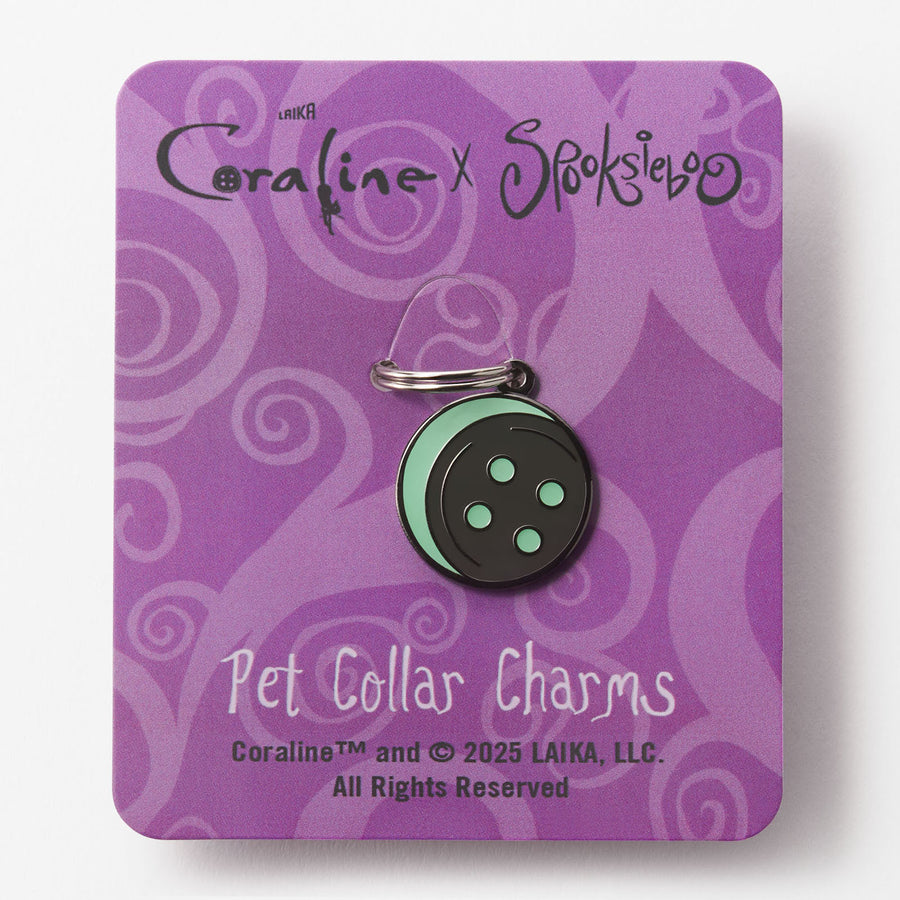Coraline Button Moon Pet Collar Charm Image