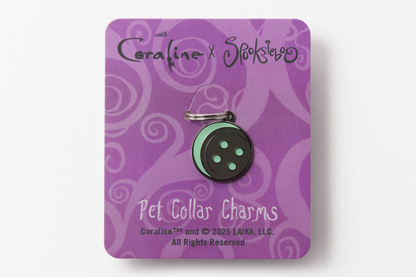 Coraline Button Moon Pet Collar Charm Image
