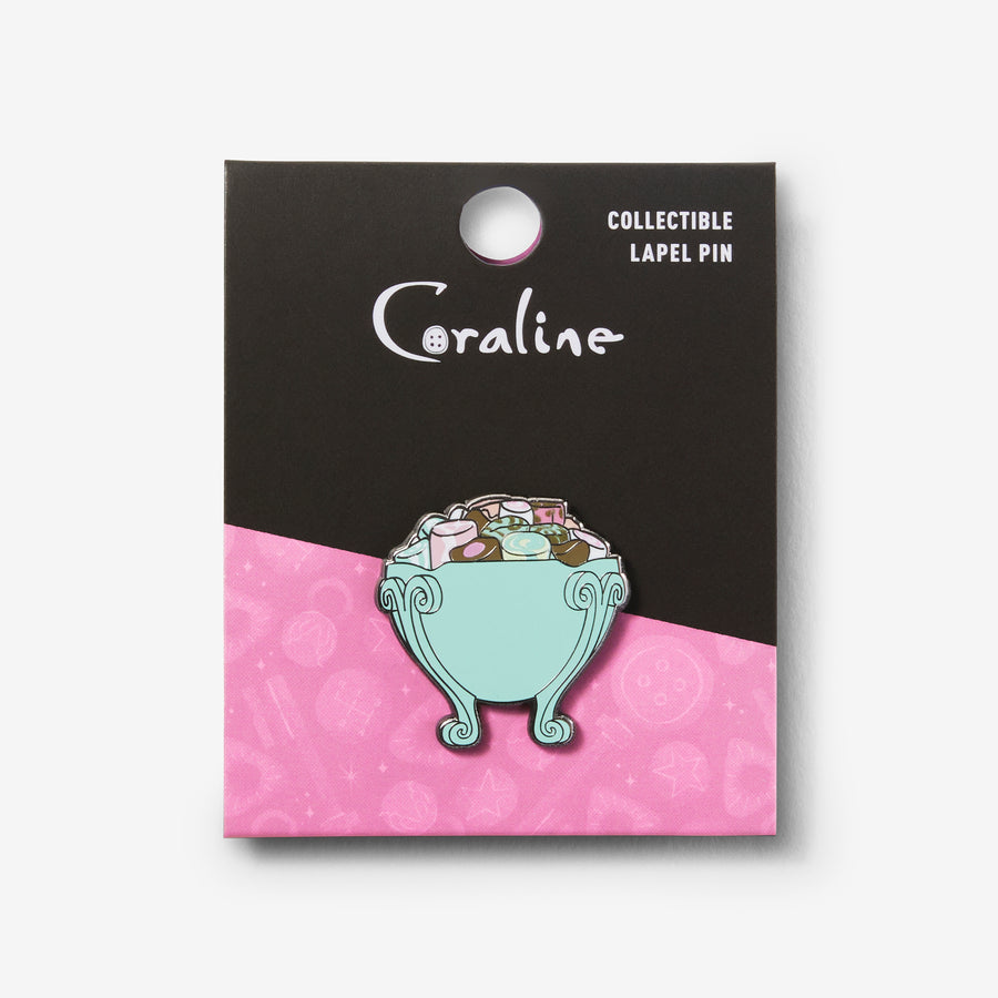 Coraline Taffy Bowl Enamel Pin Image